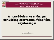 A honvédelem és a Magyar Honvédség szervezete, felépítése, sajátosságai