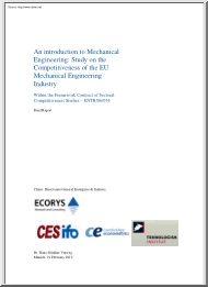 An Introduction to Mechanical Engineering, Study on the Competitiveness of the EU Mechanical Engineering Industry