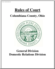 Rules of Court, Columbiana County, Ohio
