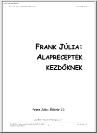 Frank Júlia - Alapreceptek kezdőknek