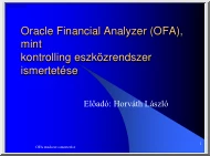 Horváth László - Oracle Financial Analyzer (OFA), mint kontrolling eszközrendszer ismertetése