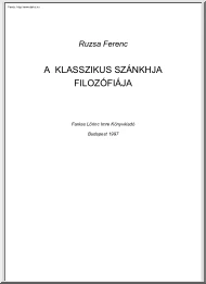 Ruzsa Ferenc - A klasszikus szánkhja