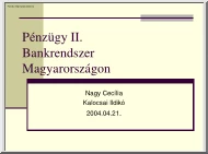 Kalocsai-Nagy - Bankrendszer Magyarországon