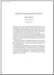 Volker Halbach - Writing philosophy essays