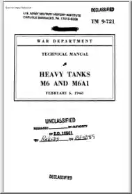 Heavy Tanks M6 and M6A1, Technical Manual