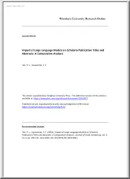 Teh-Uwasomba - Impact of Large Language Models on Scholarly Publication Titles and Abstracts, A Comparative Analysis