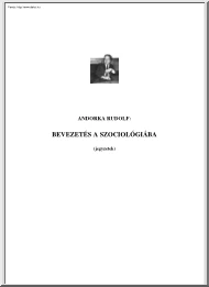Andorka Rudolf - Bevezetés a szociológiába, jegyzetek