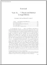 Fisk-Gordon - Theory and Method in Legal History