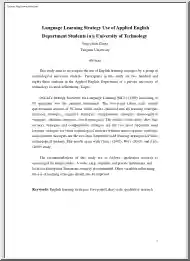 Ying Chien Cheng - Language Learning Strategy Use of Applied English Department Students in a University of Technology