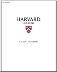 Harvard College, Student Handbook