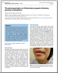 Chen-Cohen - The Ginseng Pimple, An Inflammatory Papule following Ginseng Consumption