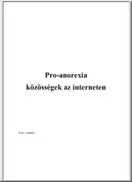 Pro-anorexia közösségek az