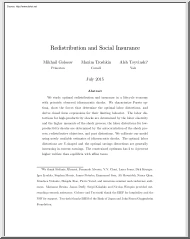 Mikhail-Maxim-Aleh - Redistribution and Social Insurance
