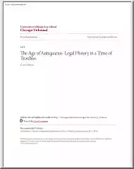 Grant Gilmore - The Age of Antiquarius, Legal History in a Time of Troubles
