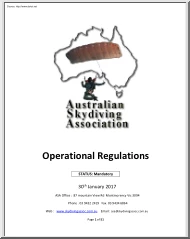 Australian Skydiving Association, Operational Regulations