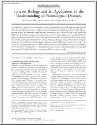 Systems Biology and Its Application to the Understanding of Neurological Diseases