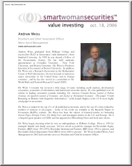 Andrew Weiss - Value Investing