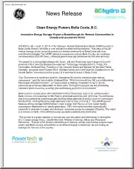 Clean Energy Powers Bella Coola