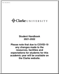 Clarke University, Student Handbook