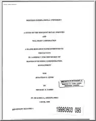 Michael E. Zarbo - A Study of the Discount Retail Industry and Walmart Corporation