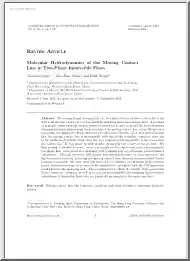 Molecular Hydrodynamics of the Moving Contact Line in Two-Phase Immiscible Flows
