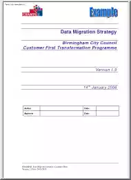 Data Migration Strategy - Birmingham City Council customer first transformation programme
