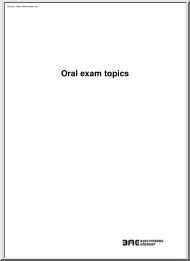 Oral Exam Topics