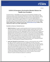 COVID-19 Emergency Declaration Blanket Waivers for Health Care Providers