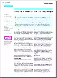 Choosing a Combined Oral Contraceptive Pill