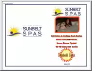 Sunbelt Spas SS Series and Holiday Park Series, Home Owner Packet