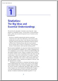 Statistics, The Big Ideas and Essential Understandings