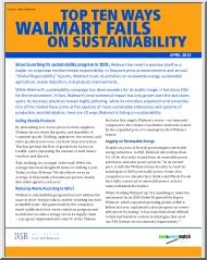 Top Ten Ways Walmart fails on Sustainability