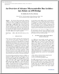 Ms. Radhika-Ms. Divya - An Overview of Advance Microcontroller Bus Architecture Relate on APB Bridge