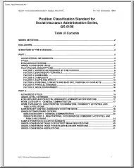 Position Classification Standard for Social Insurance Administration Series, GS-0105