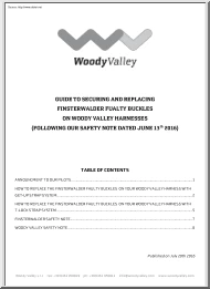 Guide to Securing and Replacing Finsterwalder Fualty Buckles on Woody Valley Harnesses