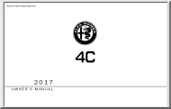 Alfa Romeo 4C 2017 Owners Manual
