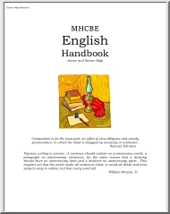 MHCBE English Handbook, Junior and