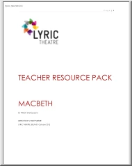Teacher Resource Pack, Macbeth by William Shakespeare