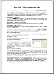 Excel 2002, több munkalap használata