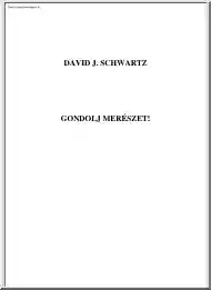 David J. Schwartz - Gondolj merészet