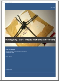 W. Cornelissen - Investigating Insider Threats Problems and Solutions