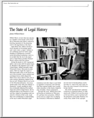 James Willard Hurst - The State of Legal History