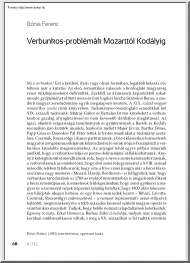 Bónis Ferenc - Verbunkos-problémák Mozarttól Kodályig