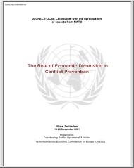 The Role of Economic Dimension in Conflict Prevention