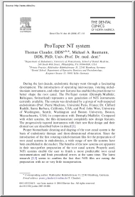 Thomas Clauder - ProTaper NT system