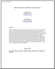 Niu-Tienda - High School Economic Composition and College Persistence