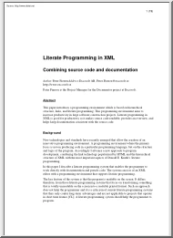Peter Pierrou - Literate Programming in XML