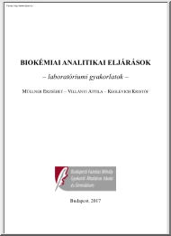 Müllner-Villányi-Keglevich - Biokémiai analitikai eljárások