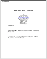 James N. Druckman - What is It All About, Framing in Political Science