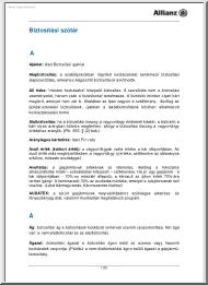 Allianz biztosítási szótár